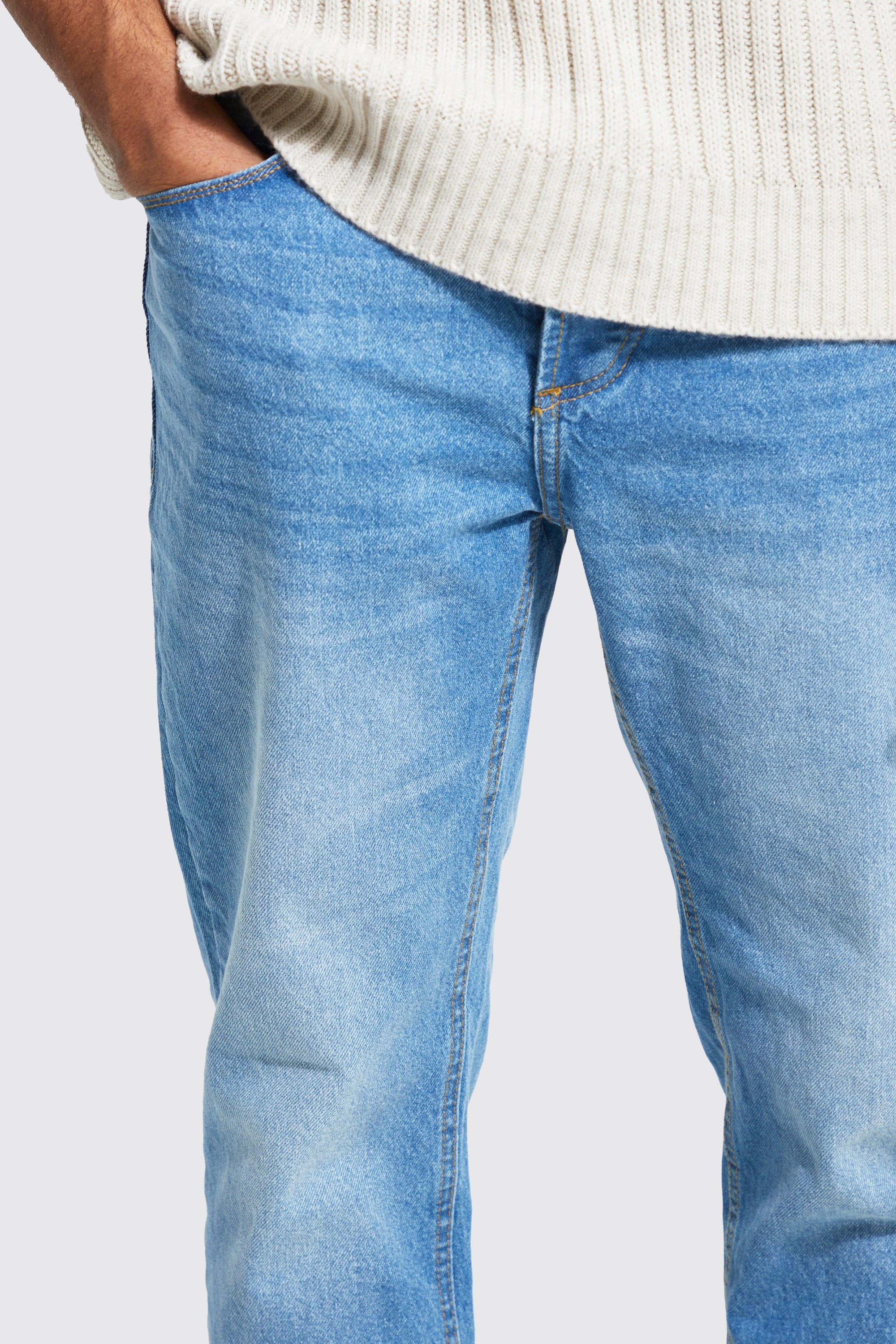 Tapered Fit Rigid Jeans | boohoo